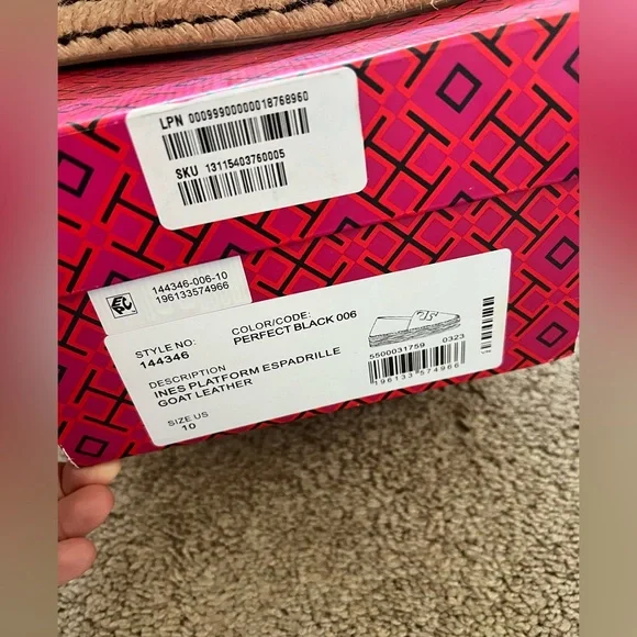 Tory Burch Black Leather Espadrilles - Picture 3 of 6